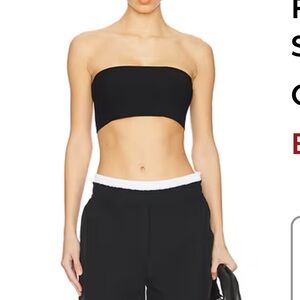 Black Strapless Bandeau Top